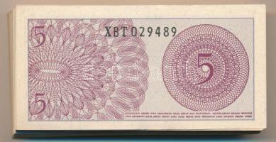 Indonézia 1964. 5s (101x) sorszámkövető sorozatokkal T:UNC,AU közte kevés VF,F Indonesia 1964. 5 Sen...