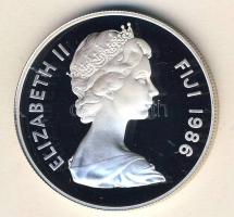 Fiji-szigetek 1986. 10$ Ag "WWF-Földi béka" T:PP Csak 25.000db! Tanúsítvánnyal!