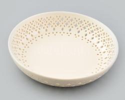 Hartley Greens & Co. Leeds vintage kínáló, áttört mintás, jelzett, hibátlan, dobozában, d: 19,5 cm, m: 4 cm