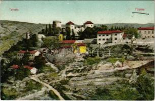 Fiume, Rijeka; Tersato / Terszat vára. Divald Károly kiadása 1231-1909. / Trsat Castle (lyuk / pinhole)