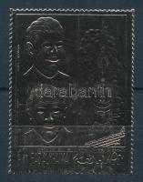1970 Apollo 12 (Kennedy és Werner von Braun) aranyfóliás bélyeg Mi A 343 A