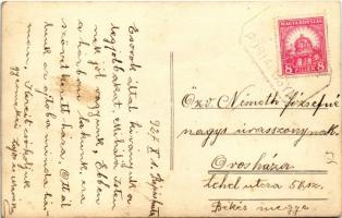 1927 Répáshuta, Hangya szövetkezet üzlete, bor, sör és pálinka mérés, darutollas leventék. photo (fl...