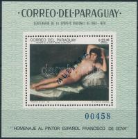 1969 Goya: Festmény blokk Mi 132 MUESTRA