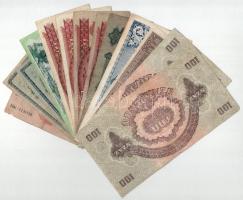 13db-os vegyes korona, pengő, forint bankjegy tétel, közte 1930. 20P, 1949. 100Ft T:F,VG