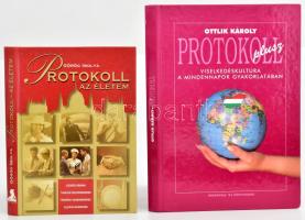 Görög Ibolya. Protokoll az életem. Bp.,1999,Athenaeum. Kiadói kartonált papírkötés. + Ottlik Károly: Protokoll plusz. Viselkedéskultúra a mindennapok gyakorlatában. Kézikönyv mindazoknak, akik hivatásuk gyakorlása során más emberekkel kerülnek kapcsolatba, azaz mindenkinek. Bp.,1995, Protokoll '96 Kft. Kiadói kartonált papírkötés.