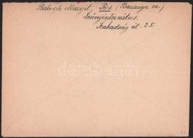 1946 (18. díjszabás) Levél vegyes bérmentesítéssel: 1000 Milpengő bélyeggel és készpénzes bérmentesí...