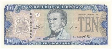 Libéria 2011. 10$ &quot;BH 7602065&quot; T:UNC,AU  Liberia 2011. 10 Dollars &quot;BH 7602065&quot; C:UNC,AU  Krause P#27a