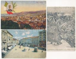 36 db RÉGI horvát és olasz képeslap vegyes minőségben: Fiume, Trieste és Abbázia... / 36 pre-1945 Croatian and Italian town-view postcards in mixed quality: Rijeka, Trieste, Opatija...