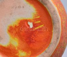 Tófej retro váza, jelzés nélkül, kis kopással, m: 20 cm