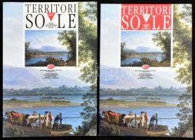 1994 Territori del Sole. Artisti in viaggio nel salernitano tra il XVIII e XX secolo. + Territori del Sole. Il viaggio nouvi itinerari nel salernitano. Olasz nyelven. Gazdag képanyaggal. Kiadói papírkötésekben.