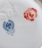 Hollóházi Erika mintás váza, jelzett, kis kopással, m: 15 cm