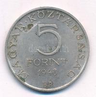 1948. 5Ft Ag "Petőfi" T:XF patina Adamo EM1