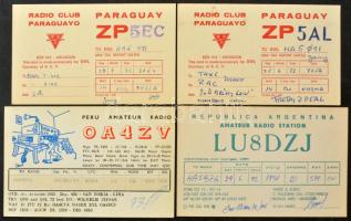 Kb. 100 db MODERN főleg szovjet QSL, azaz rádióamatőr összeköttetést igazoló lap, reklámok / Cca. 100 MODERN mostly Soviet QSL, i.e. confirmation cards of a two-way communication between two amateur radio stations, advertisements