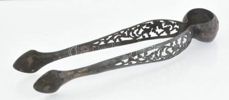 Ezüst(Ag) cukorfogó, jelzett, h: 16 cm, nettó: 32 g