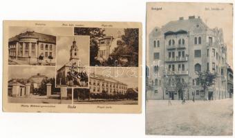9 db RÉGI magyar város képeslap vegyes minőségben / 9 pre-1945 Hungarian town-view postcards in mixe...
