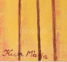 Kun Mária (1944-): Mákgubók. Olaj, vászon, jelzett. 40x30 cm