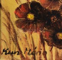 Kun Mária (1944-): Mákvirág. Olaj, vászon, jelzett. 30x20 cm