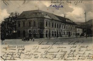 1905 Déva, utca, üzletek. Kroll Gyula kiadása / street view, shops (Rb)