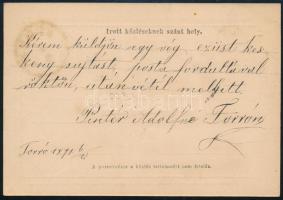 1871 2kr díjjegyes levelezőlap "FORRÓ" - Kassa