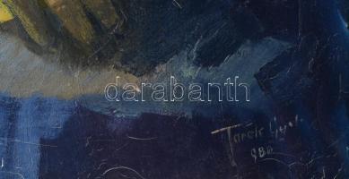 Török Gyula (-): Két modell, 1980. Olaj, vászon, jelezve jobbra lent. Hátoldalán autográf felirattal...