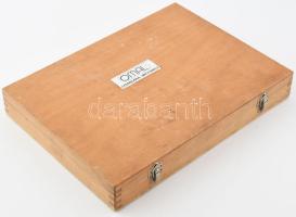 Omal 11 darabos menetfúró készlet, fadobozban, 32x23 cm