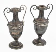 Ezüst(Ag) olaj- és ecettartó, dugó nélkül, jelzett, m: 16 cm, nettó: 214,5 g