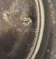 Ezüst(Ag) olaj- és ecettartó, dugó nélkül, jelzett, m: 16 cm, nettó: 214,5 g