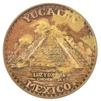 Mexikó 1980. "Merida / Yucatan" kétoldalas jelzett Ag emlékérem eredeti tokban (30,53g/0.925/39mm) T:UNC patina Mexico 1980. "Merida / Yucatan" double-sided, hallmarked Ag medallion in original case (30,53g/0.925/39mm) C:UNC patina