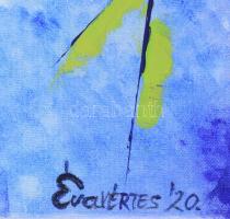 Vértes Éva (-): Absztrakt kompozíció. Akril, vászon. 40×40 cm