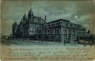 1899 (Vorläufer) Budapest VI. Nyugati pályaudvar, vasútállomás. Schmidt Edgar kiadása (Rb)