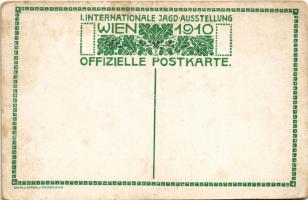 1910 I. Internationale Jagd-Ausstellung Wien / Első bécsi nemzetközi vadászati kiállítás reklámlapja...