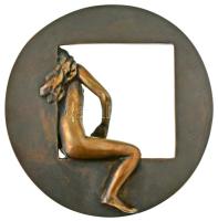 Nagy Lajos Imre (1949-) 2010. "Danaé" öntött bronz tagilletmény érem, peremén "ÉKE 40...