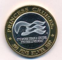 Amerikai Egyesült Államok DN "Princess Cruises / Elveszett hajó" Ag kaszinózseton kapszulá...