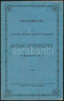 Házszabályok a Vegetabilis (növényi) életrenddel egybekötött "Kolozsvári Vizgyógyintézetben." K.-Monostorutcza 58. sz. Kolozsvárt, (1869.) Róm. Kath. Lyc. ny. 7p. Kiadói papírborítóban.