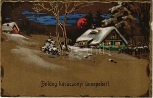 1941 Boldog Karácsonyi ünnepeket! Dombornyomott litho / Christmas greeting Emb. litho (EK)