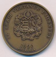 Bognár György (1944-) 1990. "MÉE Gyöngyösi Csoport - Aradi Vértanúk / Lázár Vilmos" kétold...