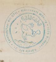 B. Hajdú László (1926-1998): Női portré. Vegyes technika, papír, jelezve jobra lent. Dekoratív faker...