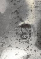 Ezüst (Ag) likőrös készlet, hat pohár és tálcával. Dianás jelzéssel. Össz nettó 555 g. Tálca 35x20 c...