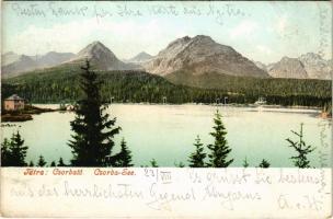 Tátra, Magas-Tátra, Vysoké Tatry; Csorbató. Cattarino S. kiadása 173. sz. 1905 / lake (EK)