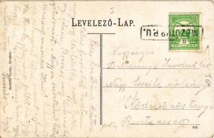 Mezőtúr, Római katolikus templom és a paplak. Borbély Gyula kiadása (fl) + "MEZŐTÚR P.U."