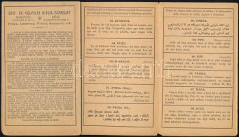 1896 Mutatványok a Brit- és Külföldi Biblia-Társulat által kiadott különböző nyelvű Bibliák és Testa...