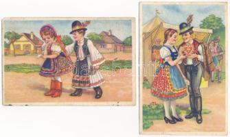 2 db magyar folklór képeslap / 2 Hungarian folklore postcards