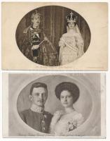 IV. Károly király és Zita királyné / Charles I of Austria and Queen Zita - 4 db RÉGI képeslap / 4 pr...