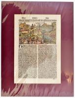 1497 Ősnyomtatvány, Egy képzeletbeli magyar város látképe valamint alatta és a hátoldalán Magyarorsz...