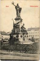 Arad, Vértanú szobor, Schwarz Testvérek, Weigl Adolf és Társa üzlete. Kerpel Izsó kiadása / statue, monument, shops (Rb)