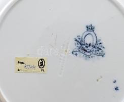 cca XIX. sz. vége, Brown-Westhead, Moore & Co dísztál, jelzett, kopással, d: 26 cm