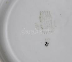 Zsolnay virágmintás kávés készlet. Matricás, hiányos, jelzett, kopással