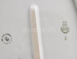 Zsolnay 23 darabos virágmintás étkészlet. Matricás, jelzett, kopással, egy tálon sérüléssel