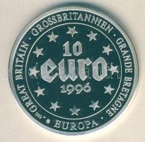 Európa 1996. 10€ Ag "Nagy-Britannia - Royal Albert Hall" T:PP Tanúsítvánnyal!