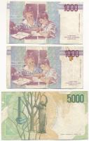 Olaszország 1985. 5000L + 1990. 1000L (2x) T:F 
Italy 1985. 5000 Lire + 1990. 1000 Lire (2x) C:F